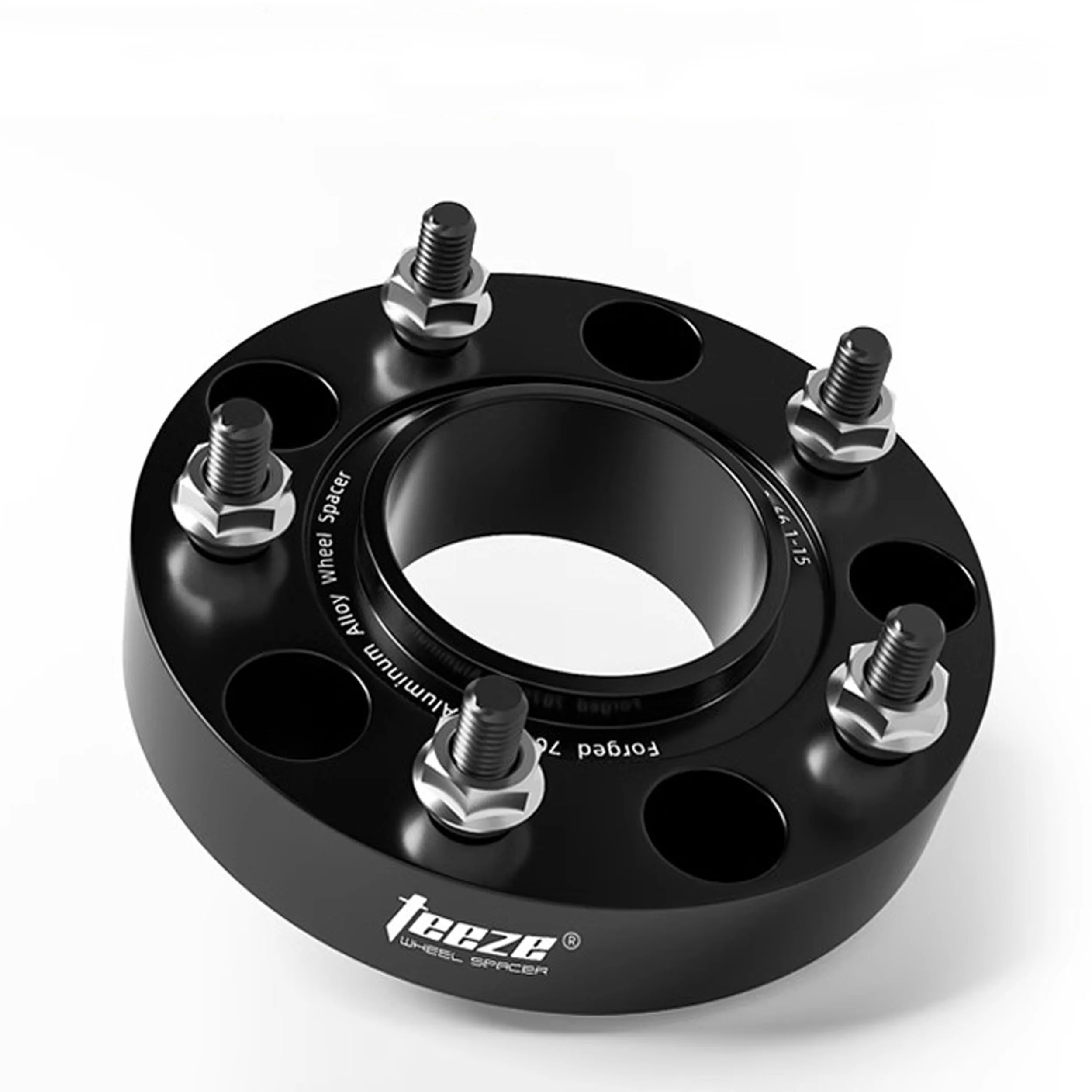 Distanziale Volante In Alluminio 2,5 Cm – Adattatore 5/6 Fori A 3 Fori, Nero - 2