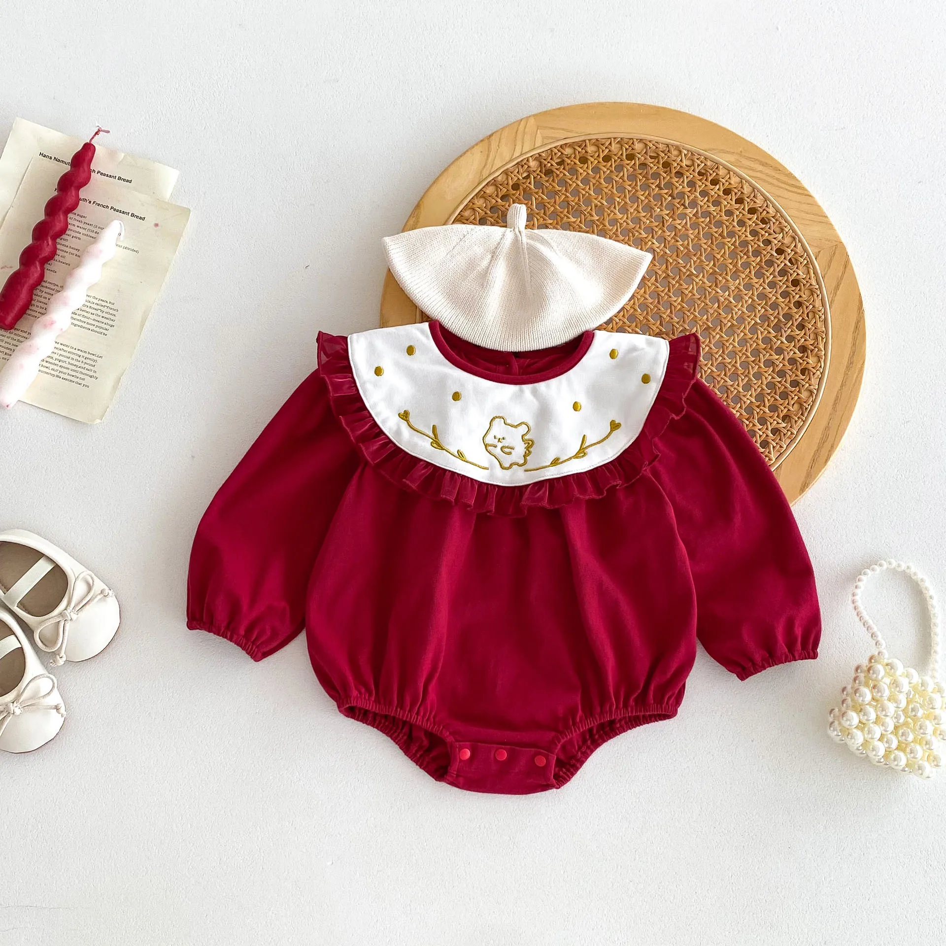 Nette Baby Kinder Strampler Herbst Geburtstag Party Neugeborene Mädchen Overall Hohe Qualität Bequeme Kleinkind Kleidung für Mädchen – Detail 2