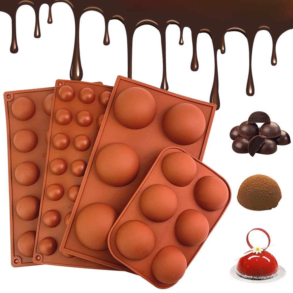 

2023New Round Shape Cake Mold Half Ball Pastry Silicone Molds DIY Cake Decorating Tools Cake Baking Mould Kitchen Bakeware