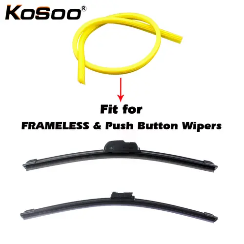 2pcs High Quality Boneless silica gel Car Wiper Blade refill Strips Windscreen 6mm 26" 28" 30" 32" Windshield car accessories - Image 5
