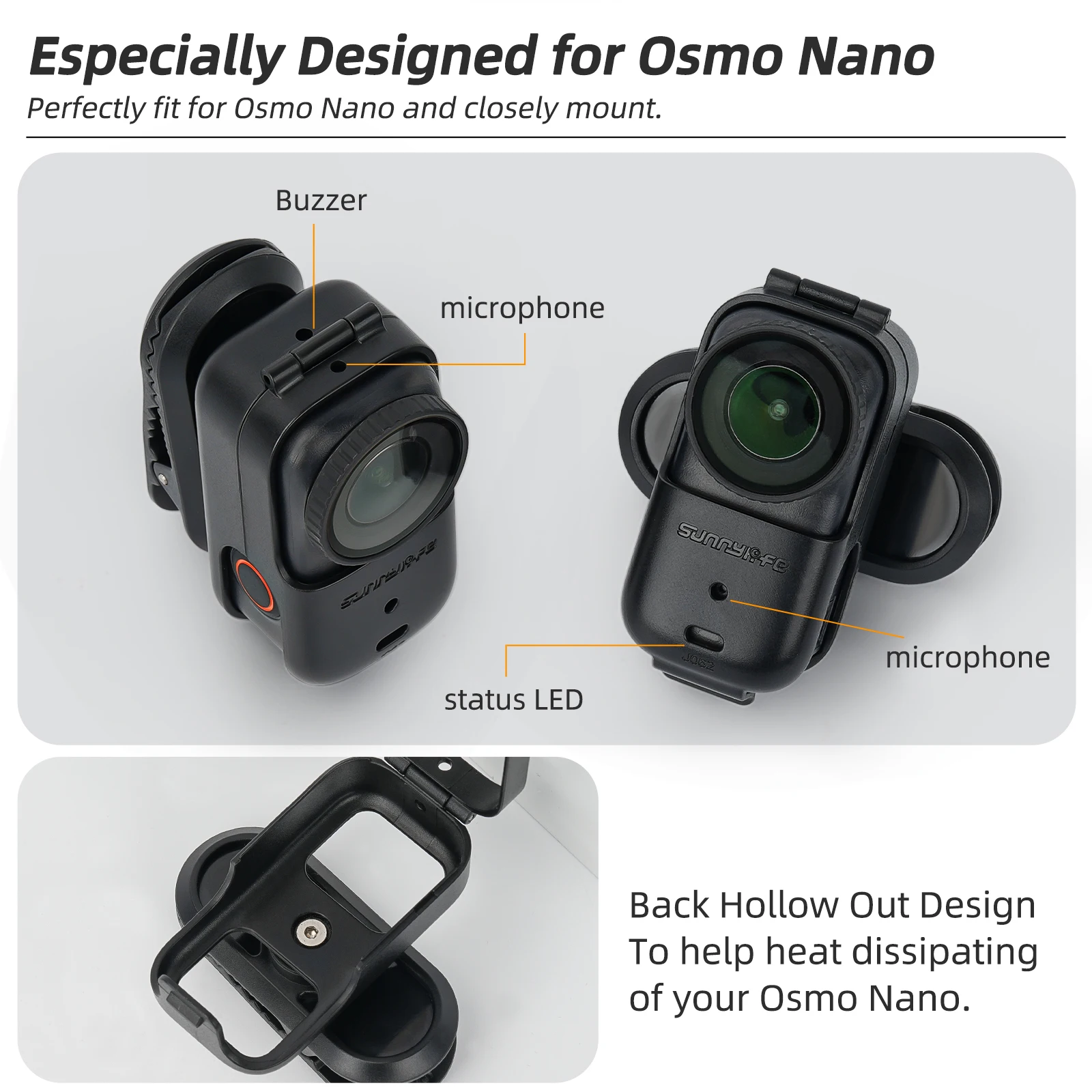 360 ° Verstellbarer Rotations-Rucksackclip für DJI OSMO Nano, Schnellverschluss-Halterung, Vlog-Clip-Halterung für DJI Osmo Nano Zubehör – Detail 8
