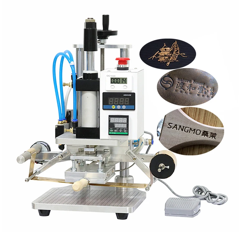 

Bronzing Machine Hot Stamping Machine Manual Embossing Machine with Positioning Slider for PVC Leather