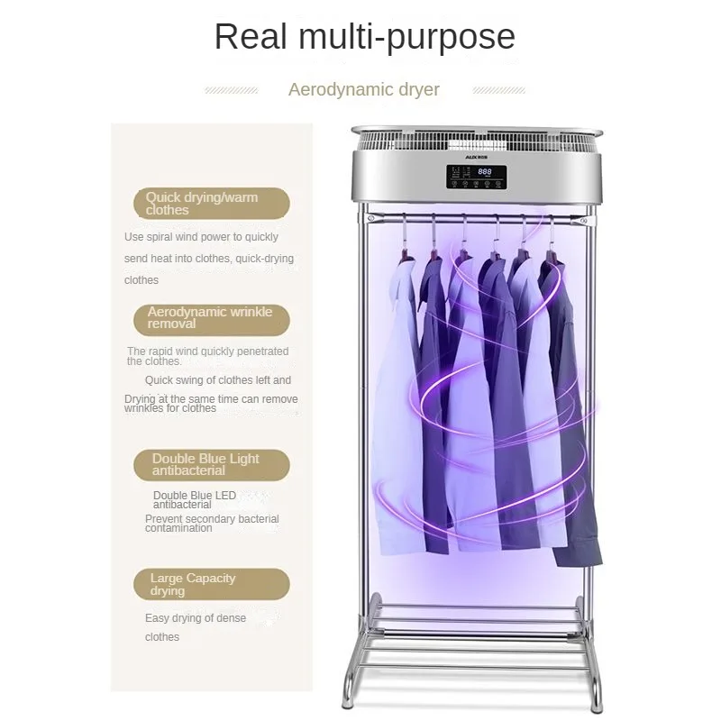 Clothes dryer Household quick drying clothes Babies' clothing pasteurization Foldable High power dryer Dehumidifier 4