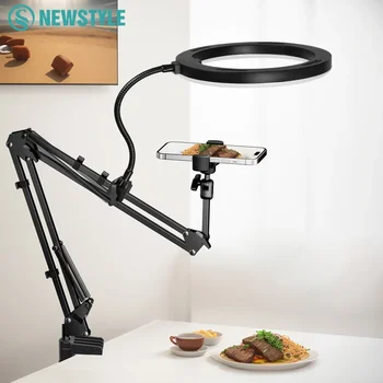 LED Phone live streaming Fill Light with Flexible Robotic Arm Phone Holder Fixed Shooting Recording Live Streaming Selfie Stick 1