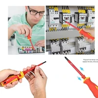 Jeu de tournevis magnétiques Phillips à fente Torx professionnel 1000V isolé CRV électricien tournevis embout outils de réparation 5