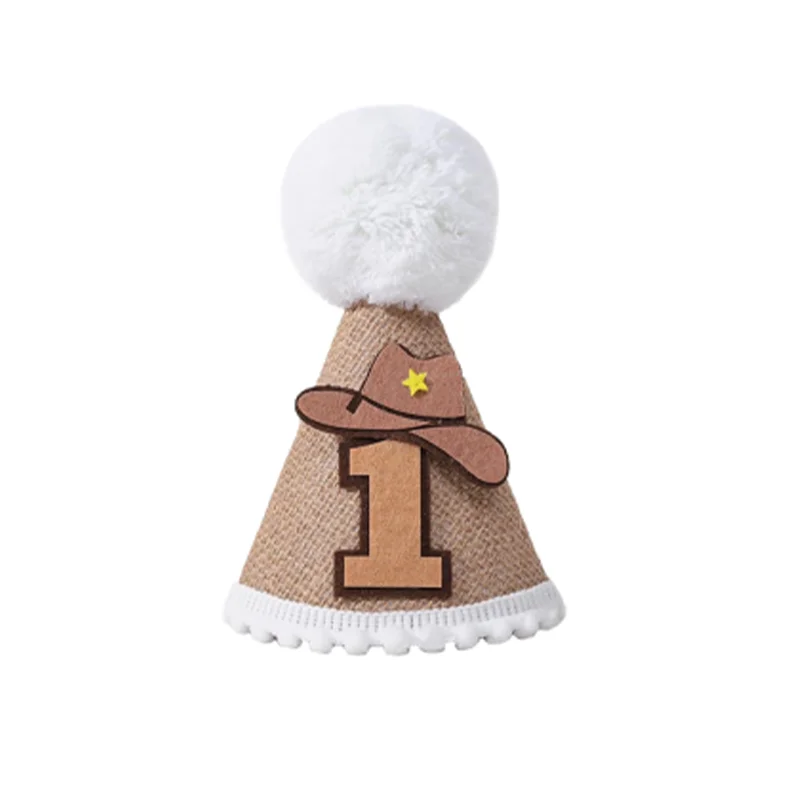 Cowboy 1. Geburtstag Dekorationen 1. Geburtstag Party Hut Erster Geburtstag Hochstuhl Banner 1. Geburtstag Kuchen Topper 1. Geburtstag D – Detail 6