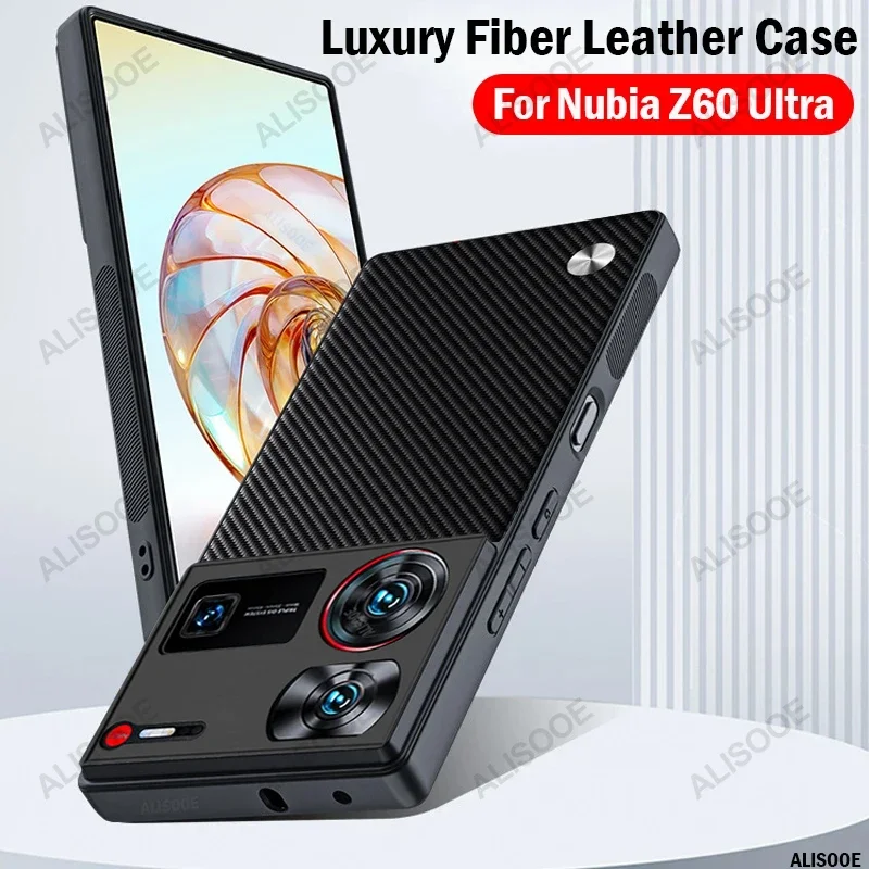 Carbon Fiber Texture PU Leather Shockproof Phone Cover with Enhanced Protection