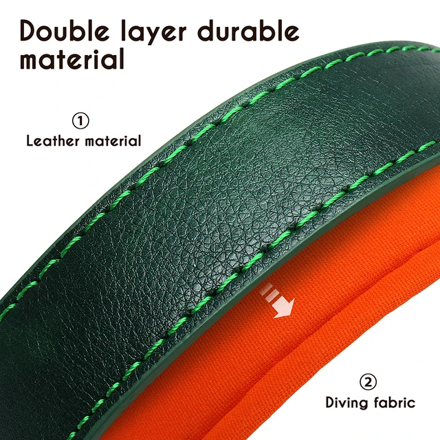 Customized PU Leather Dog Collar – Soft Padded with Free Engraved Nameplate, Adjustable for All Sizes 5