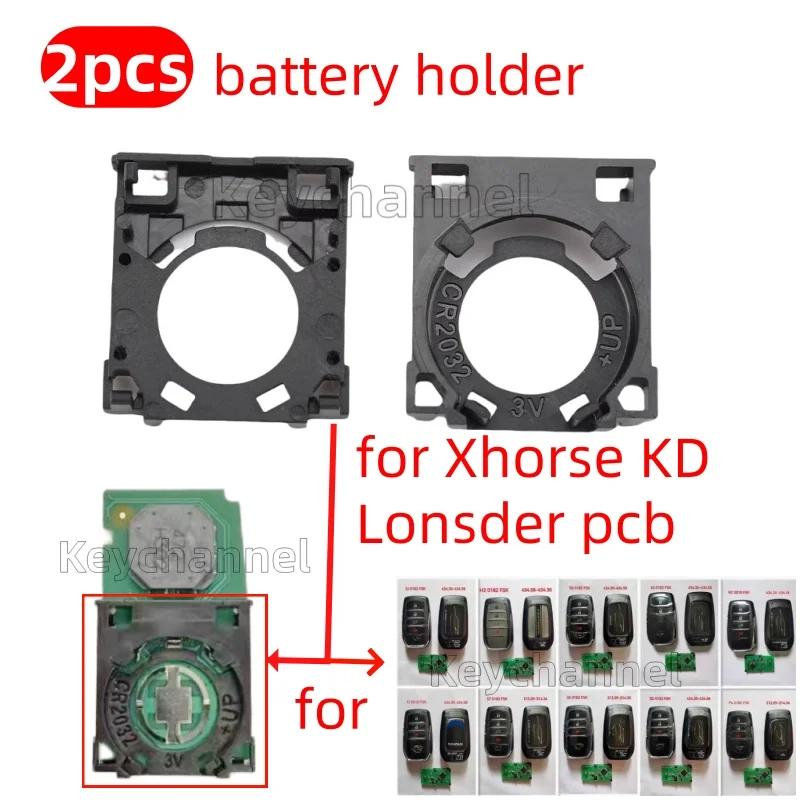 2PCS รถสมาร์ทคีย์แผงวงจร 2032 แบตเตอรี่ผู้ถือเหมาะสําหรับ Toyota Subaru Lexus 0020 0182 0010 แบตเตอรี่แบตเตอรี่ FIXTURE