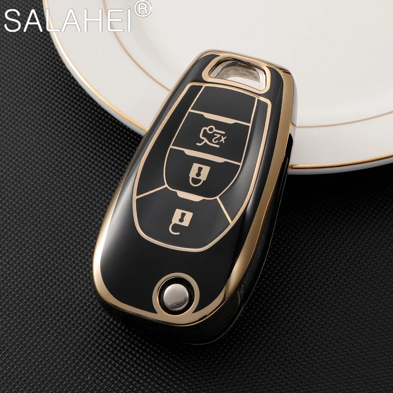 

TPU Car Folding Key Case Cover Protection Shell Holder For Chevrolet Spin Entered Cobalt Cross Captiva Onix Onyx LTZ Accessories