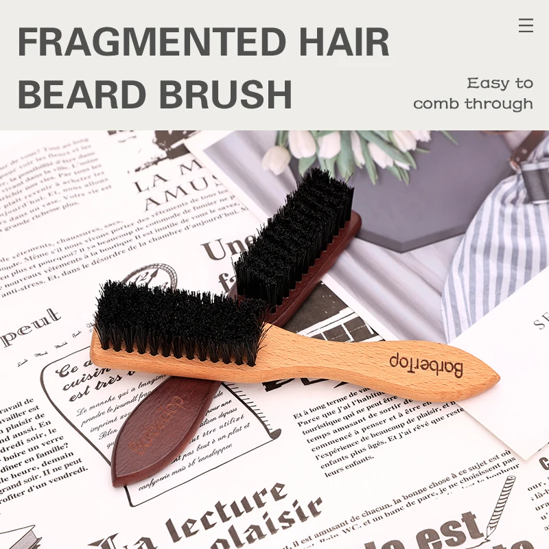 Salon Hairdresser Beard Brush Cleaning Soft Brush Barbershop Hair Cutting Tools Pro Wooden Beard Brushes Hairdressing Supplies