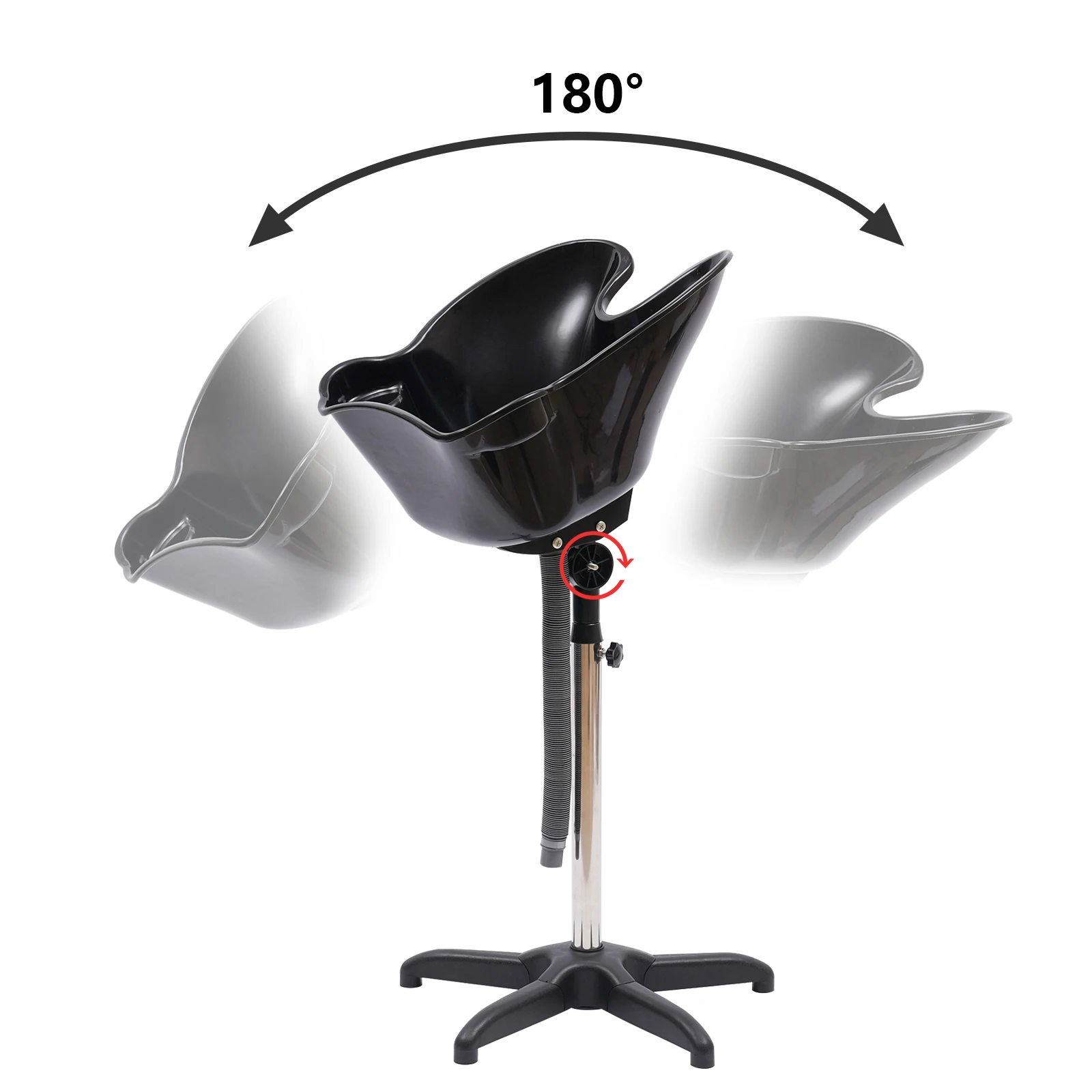 Portable Hair Washing Salon Basin Washing Hair Shampoo Bowl Backwash Adjustable 4