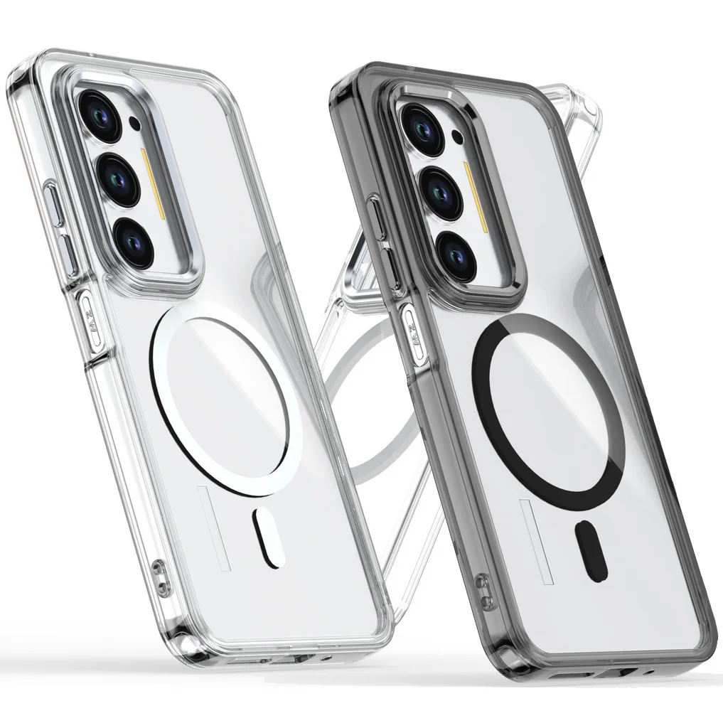 Enhanced Magnetic Metal Lens Protective Case with Magsafe Ring Compatibility