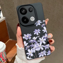 Floral Leather Texture Soft Phone Case for Redmi Note 11 Pro 5G (A708 Black)