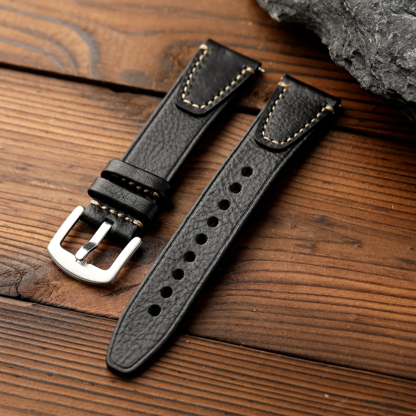 Handmade Genuine Leather Retro Strap with Quick-Release