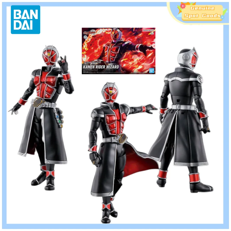 

Genuine Bandai Masked Rider Figure Rise Standard KAMEN RIDER WIZARD Flame Anime Action Figures Model Collectible Gift for Kids