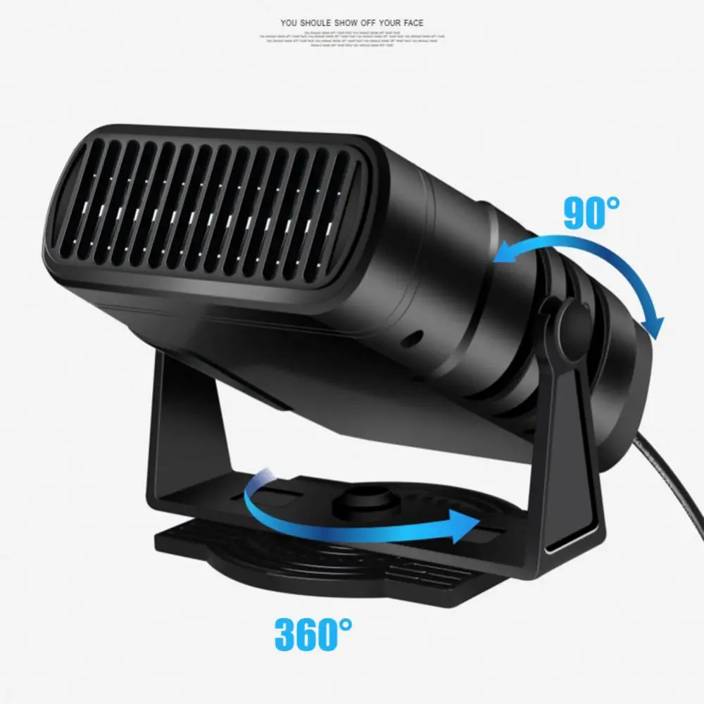 Car Heater Fan 12V 120W 24V 200W Auto Windshield Anti-Fog Electric Heating Dryer Deing Demister Defroster 2 IN 1 Coog_voghion.com