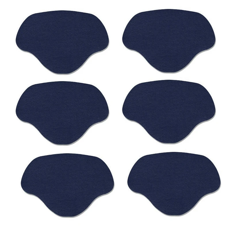 6pcs Shoe Repair Stickers Fabric Heel Protector Anti-Wear Repair Holes Self-adhesive Patches Insoles Pad Foot Care Insert
