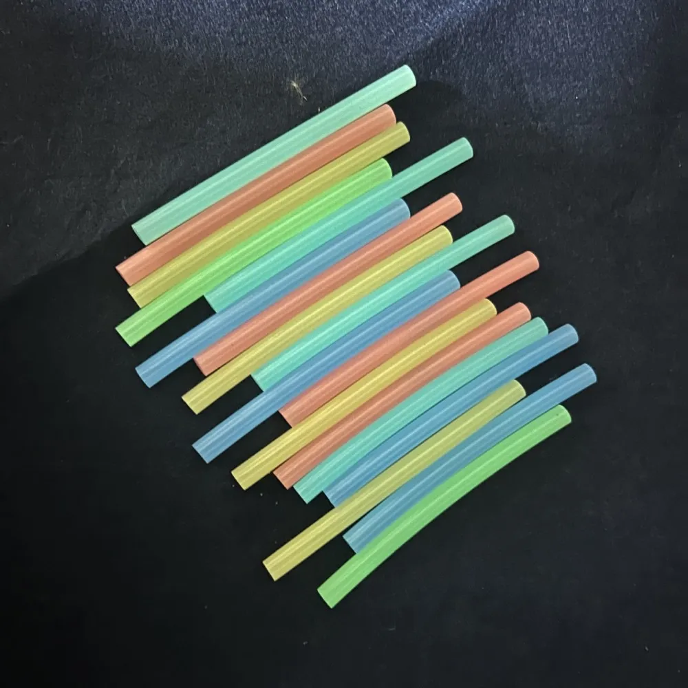 Colour Luminous Mixing Hot Glue Sticks  Electric Gun Silicone Craft Repair Power Tools DIY Hot Melt Sticks 20pcs