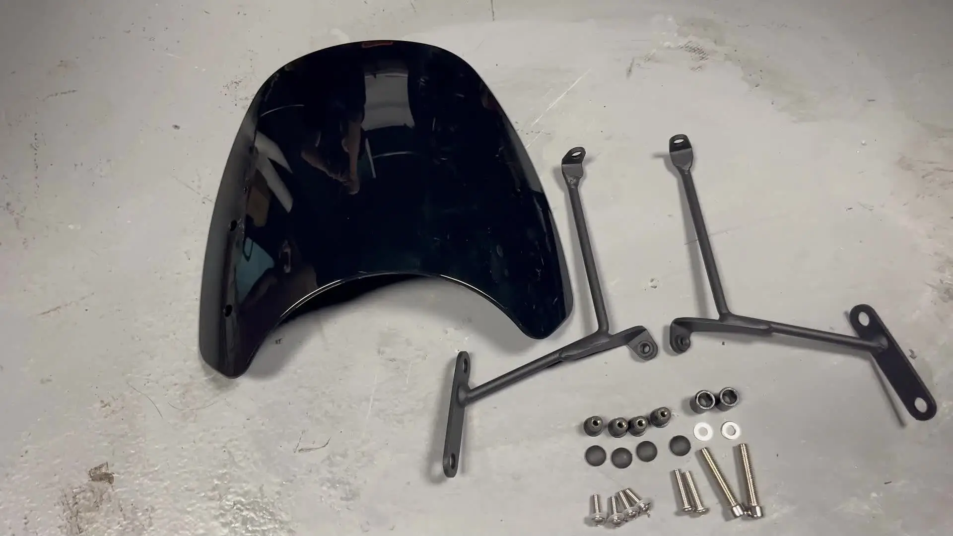 Parabrezza In Alluminio Per Honda CL250, CL300, CL500 - Deflettore Aria Per Motocicletta, Colore Nero
