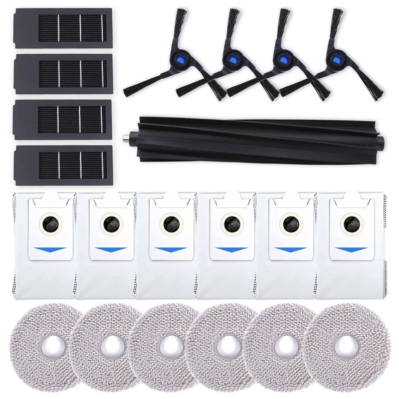 

Для робота-пылесоса Ecovacs Deebot X2 Omni, основная боковая щетка, Hepa фильтр, Швабра, тканевые мешки для пыли, Сменные аксессуары