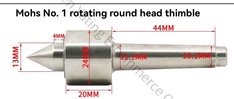 Woodworking Lathe Rotary Movable Top Round Pointed Plum Blossom Top Needle Drill