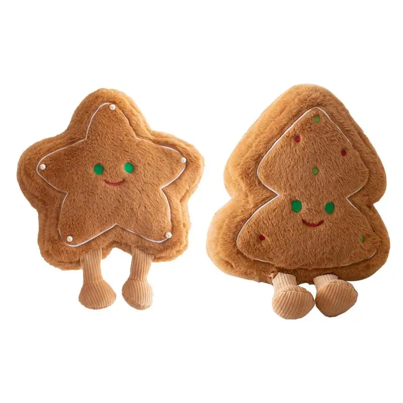 

Star Tree Throw Pillow Gingerbread Man Seat Cushion Toy Baby Appease Doll Bed Sleep Pillow Home Decor Gift Doll for Kids