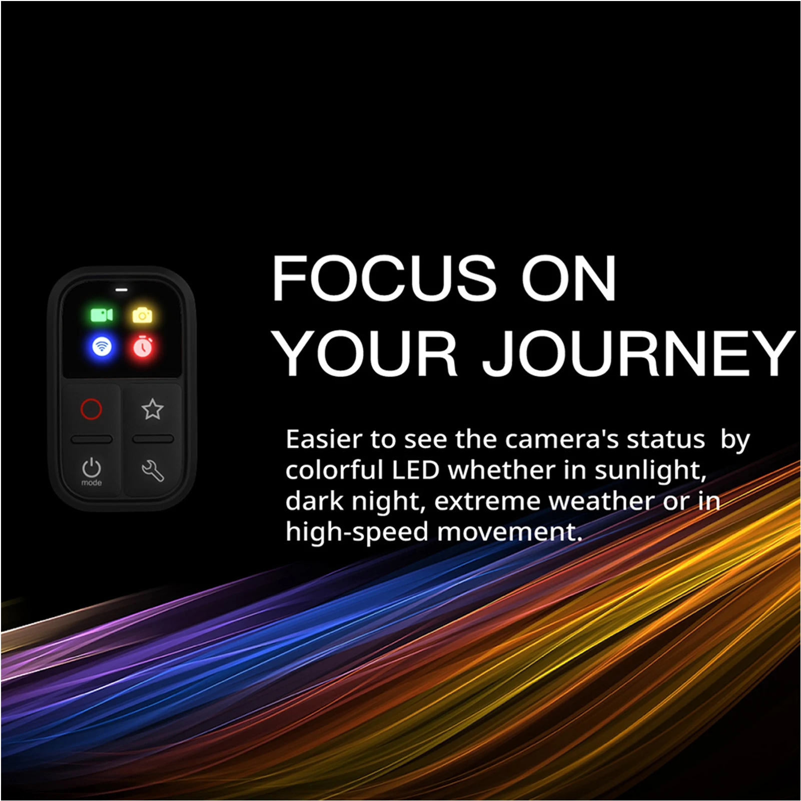 GoPro Hero 12/11/10/9/8/Max용 무선 스마트 리모컨 교체품, LED 컬러 스크린 내장 배터리, 50M 제어 기능