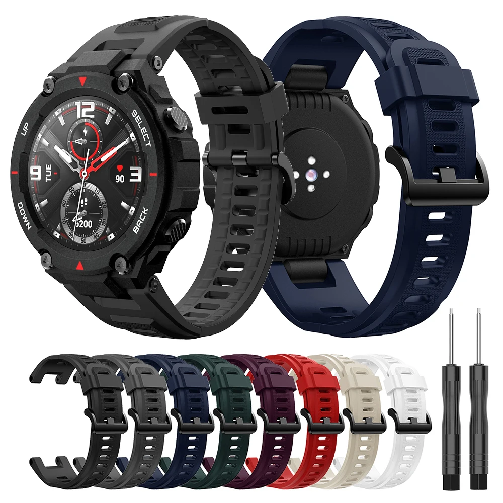 Silikonarmband für Huami Amazfit T-Rex A1918 Ersatz-Uhrenarmband für Amazfit T-REX Pro – Detail 2
