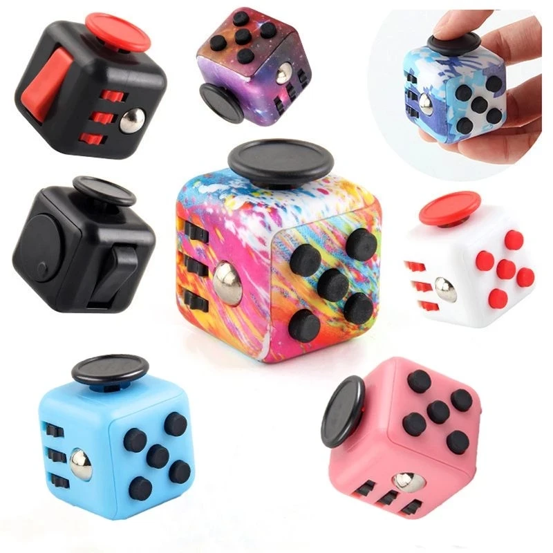 Zappeln spielzeug Anti Stress W rfel Regenbogen Fingertip Unendlichkeit 