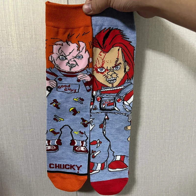 Anime Chucky Novelty Stocking Adult Daily Wear Good Guys Cosplay Cartoon Sports Socks Christmas Festival Gift anime socks anime stockings