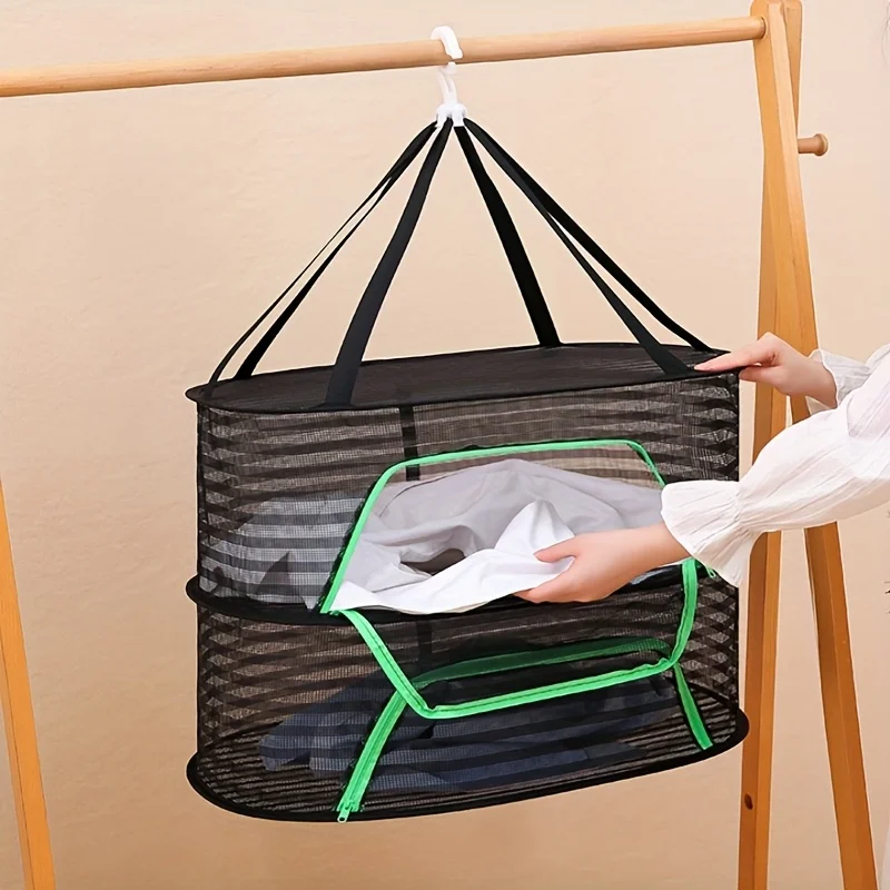 [1pc Black Drying Rack] 1pc High-Quality Black Multi-Layer Mesh Drying ...