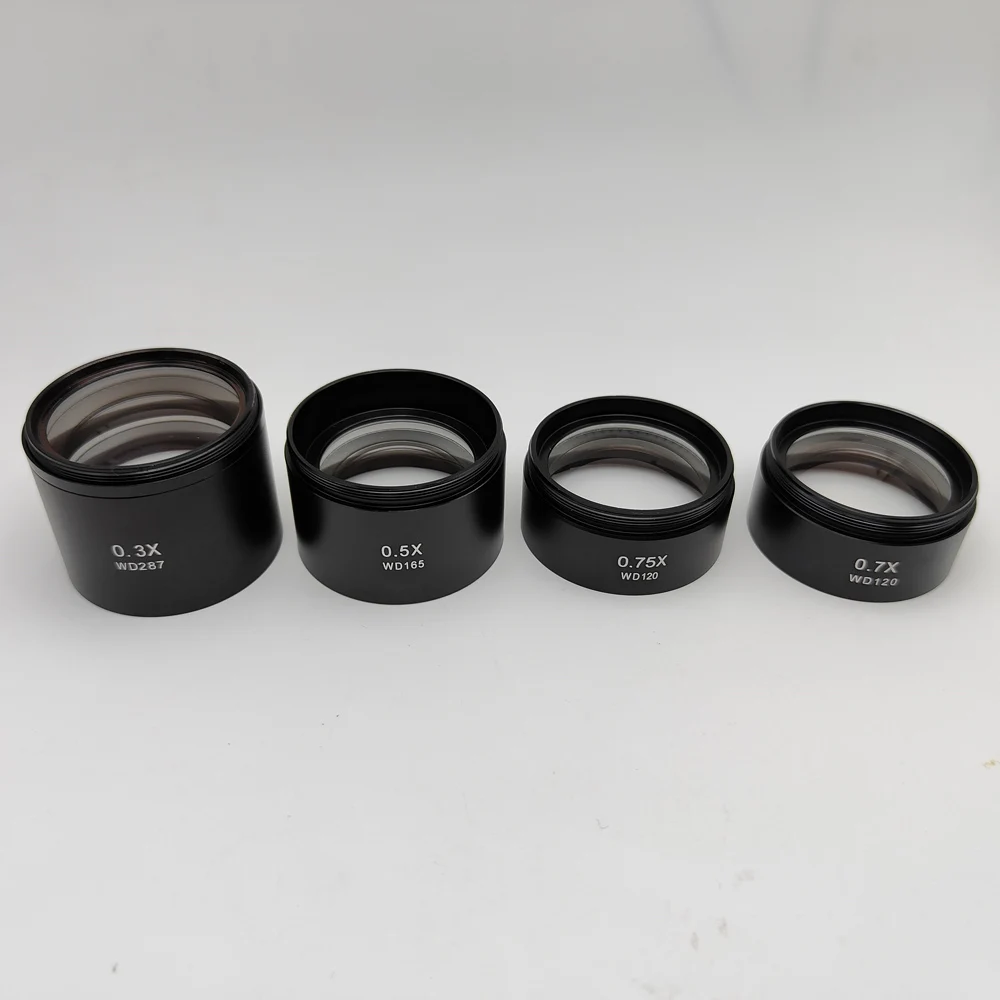 0.3X 0.5X 0.7X 0.75X 1.0X 1.5X 2.0X Auxiliary Objective Lens Barlow Lens For Binocular Trinocular Stereo Microscope