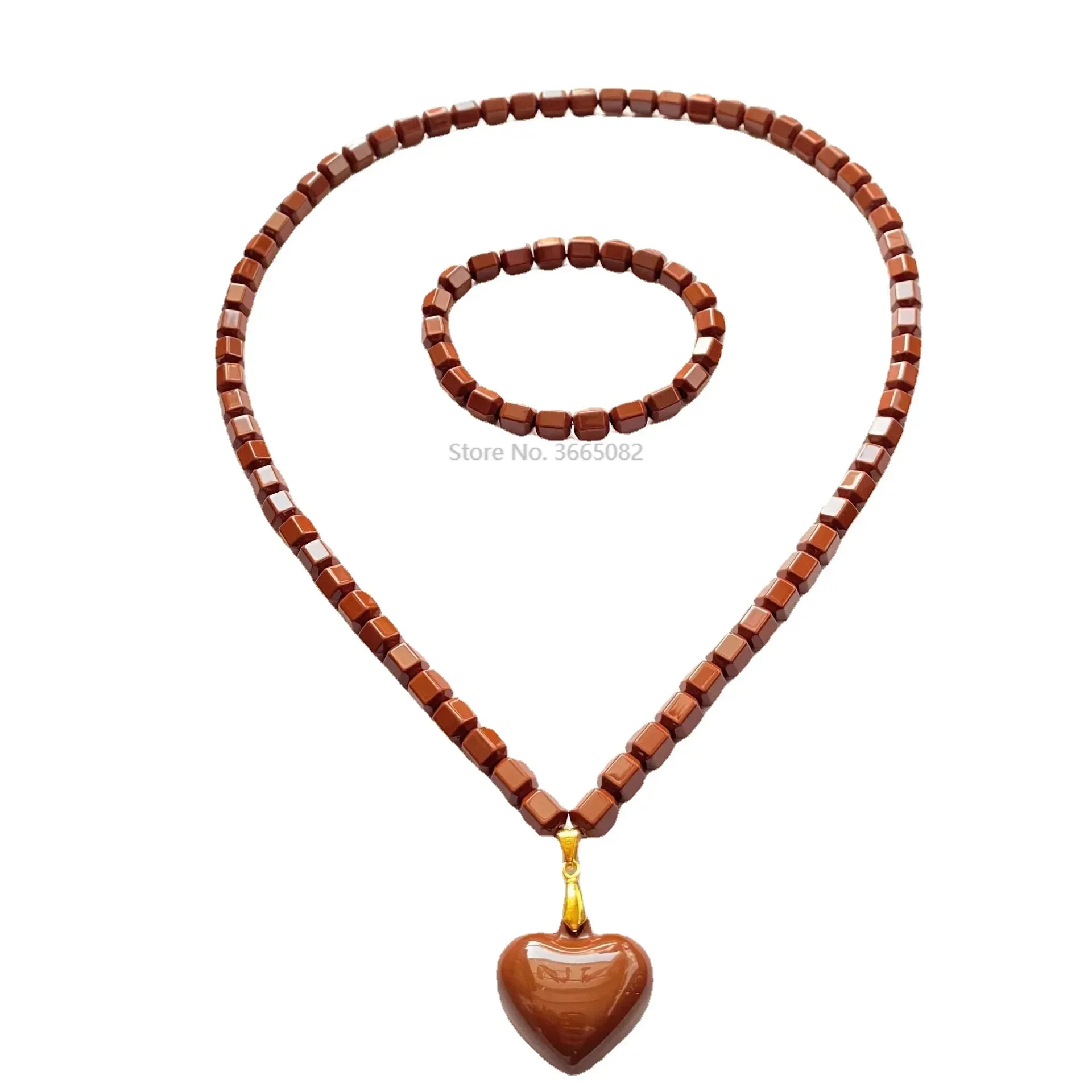 Energy Necklace Ion Negative Germanium Energy Stone Beads Necklace Tourmaline Health Power Sports Energy Necklace Unisex Lover Couple Jewelry