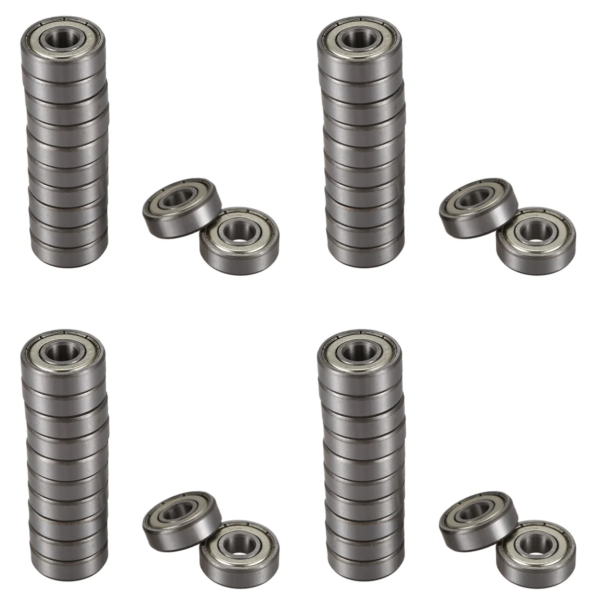 

48 Pcs 608Z 22mm x 8mm x 7mm Single Row Deep Groove Ball Bearing