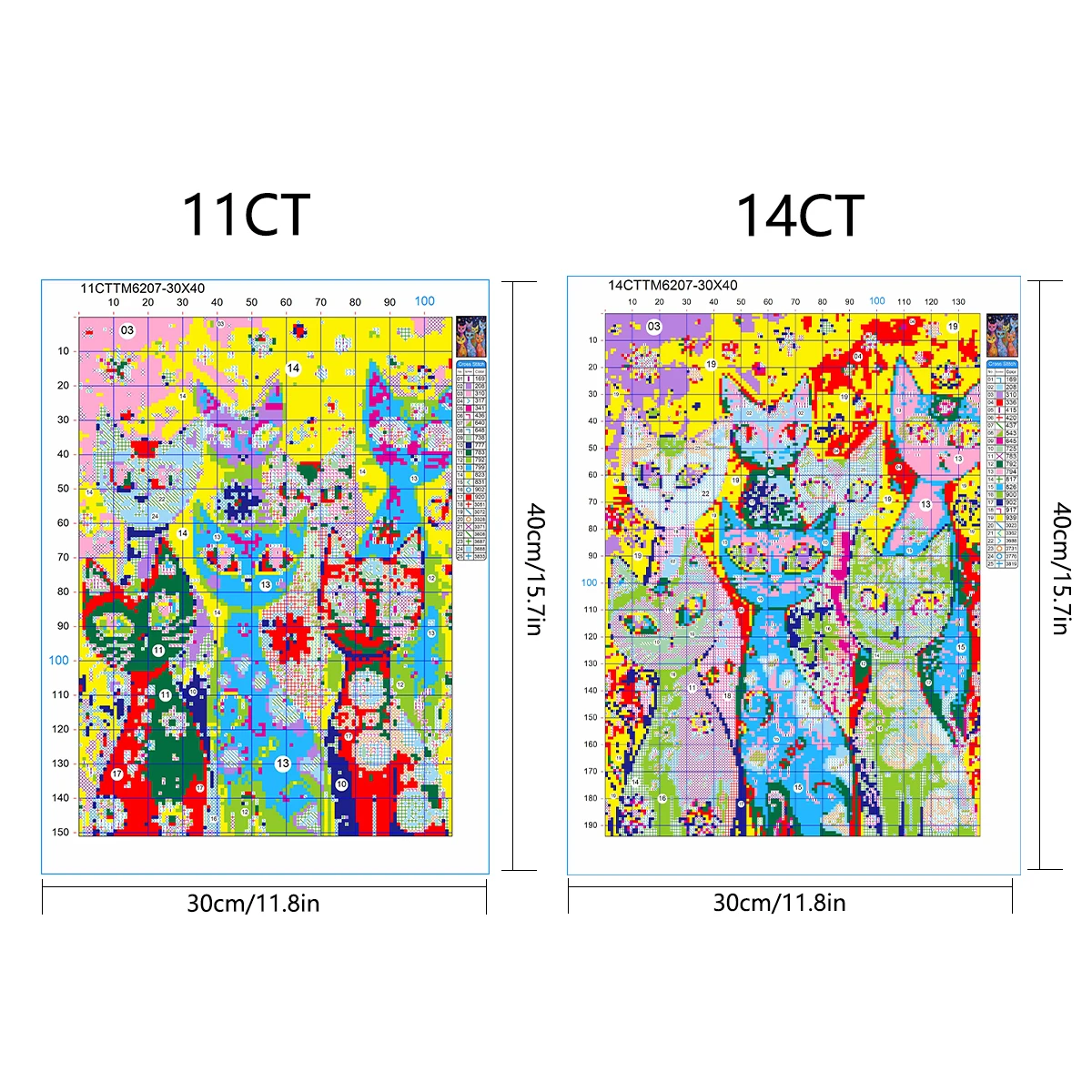1 set of 30x40cm-11.8x15.7-inch 11CT/14CT printed fabric cross stitch DIY  kit, large size, gift set - AliExpress