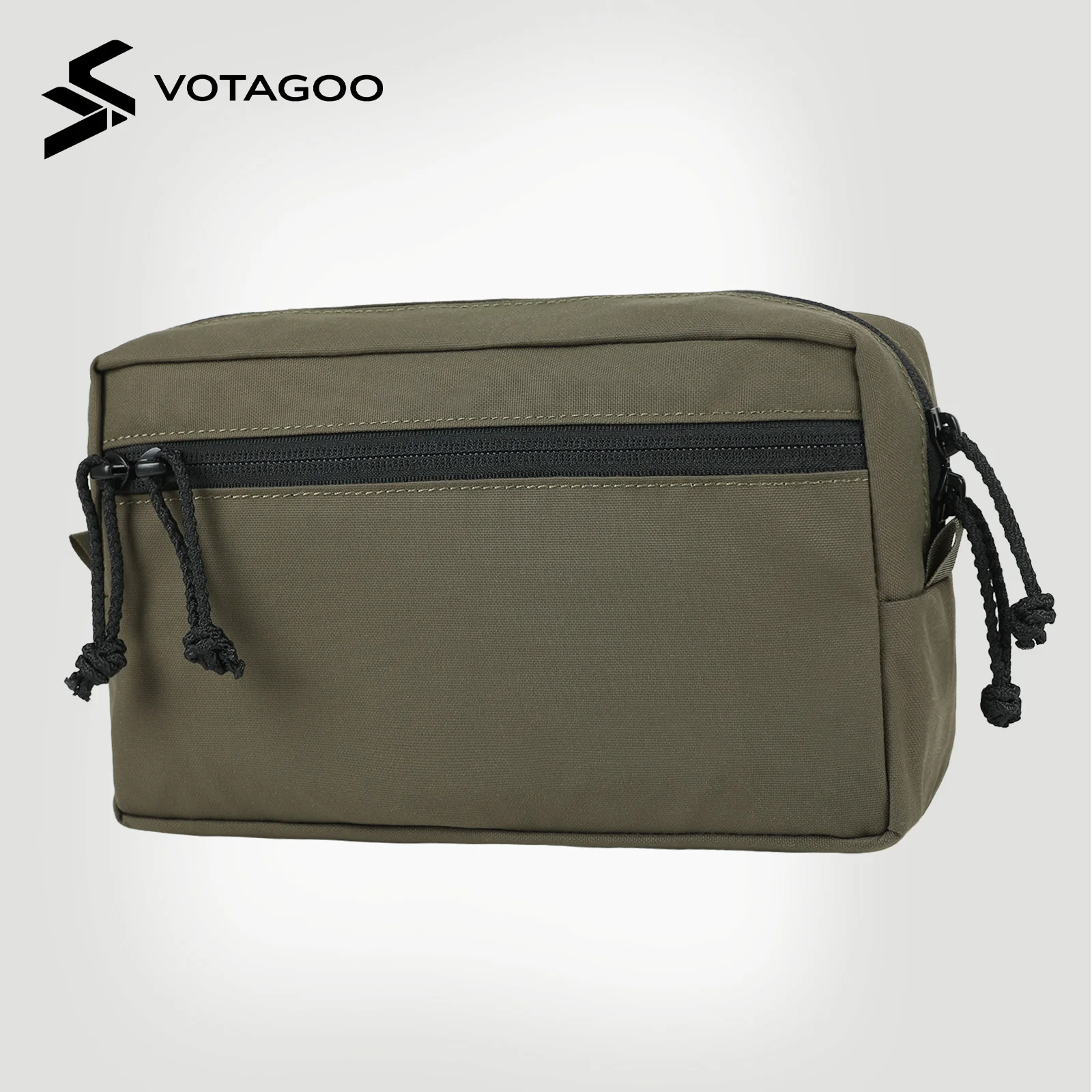 Enhanced Tactical Utility Pouch with Horizontal Zipper - Outdoor EDC Organizer and MOLLE Belt Attachment