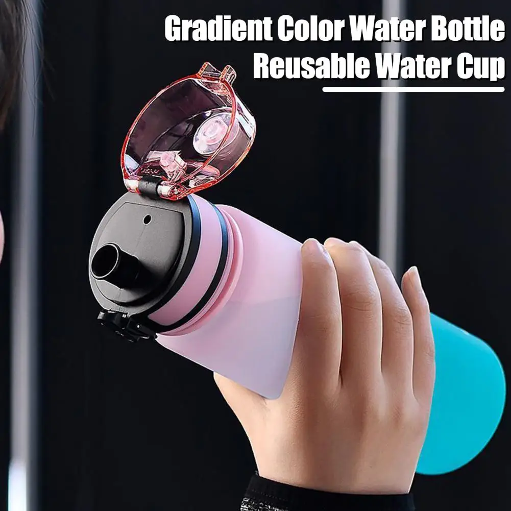 Sports Water Bottle Portable Water Bottle Portable Water Jug 500ML/650ML/1000ML Gradient Color Large Capacity