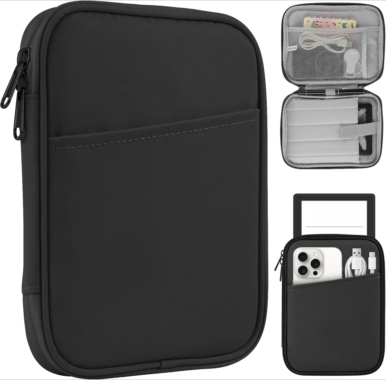 Shockproof Soft Tablet Sleeve with Dual-Way Zippers