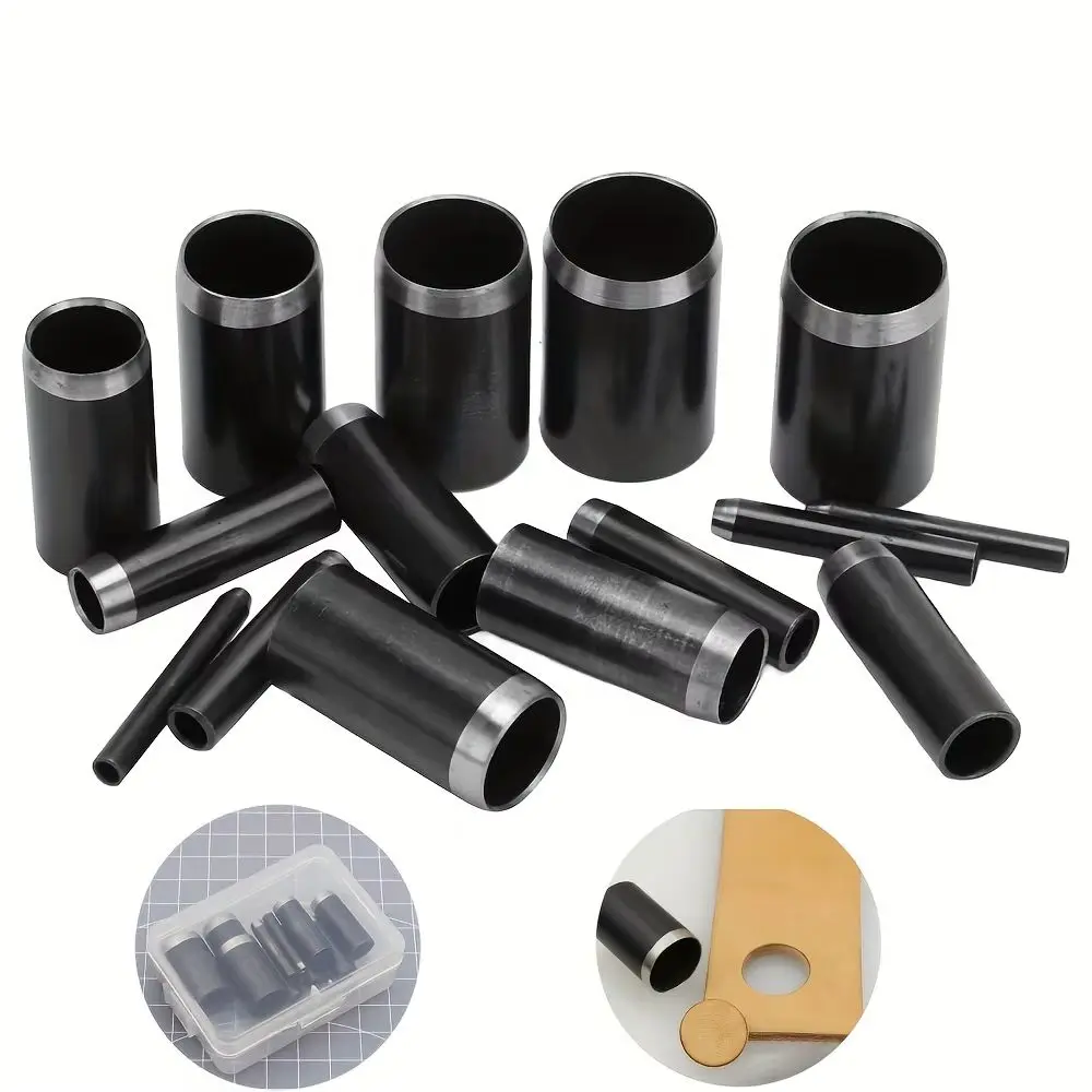 15 Sizes Round Hole Punch(1-15mm), Hollow Punch Cutter Tool Set with Storage Case, Leather Hole Punch, Leather Craft Die Cutter