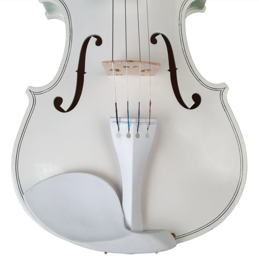 Naomi Student Violin 4/4 Full Size Violin Fiddle White SET Kids Beginners Use 4/4 Student W/Case Bow Rosin