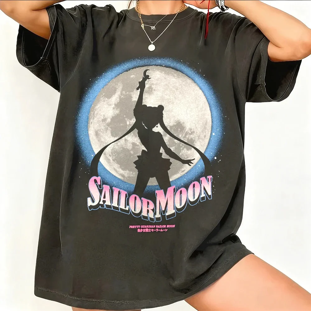 Retro 90s Anime Graphic Cotton Tee - Unisex Streetwear Casual Trend Shirt