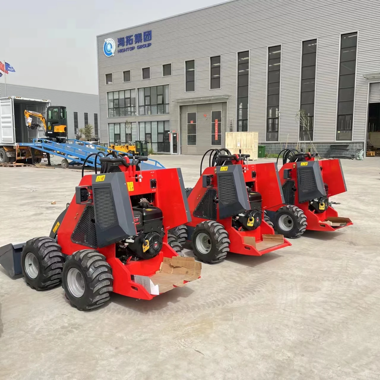 Mini chargeur de direction antidérapant avec seau, usine professionnelle, Inoler, Jane Wheel, HT320