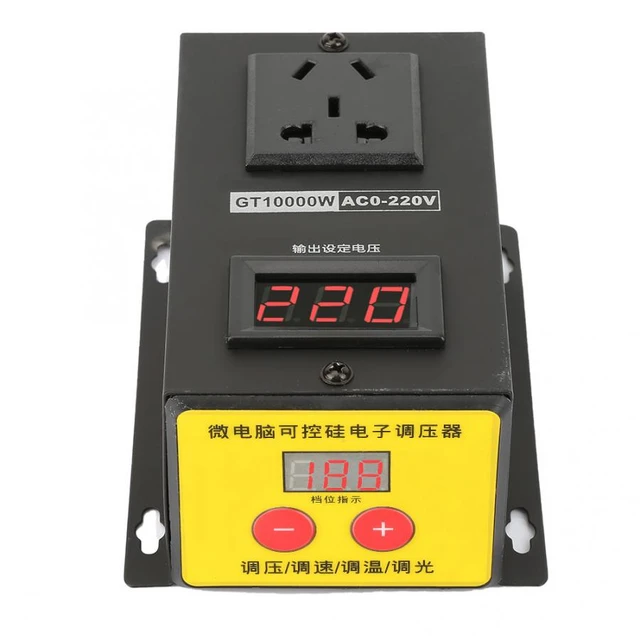 Voltage Regulator, Ac 220V 10000W High Precision Adjustable Thyristor  Electronic Voltage Regulator