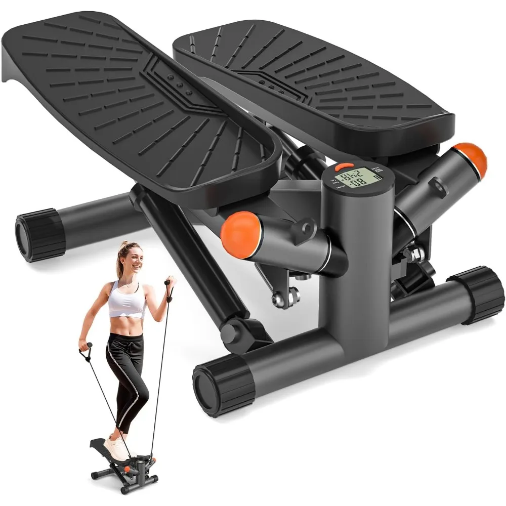 

Steppers, Adjustable Height Mini Stepper with Resistance Bands,Stair Stepper with 330lbs Loading Capacity, Portable Exercise