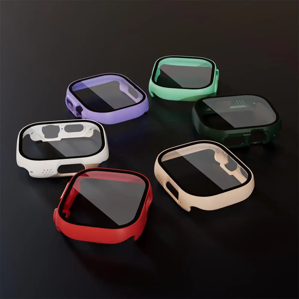 Premium Tempered Glass Screen Protector with PC Bumper for Apple Watch Ultra 49mm