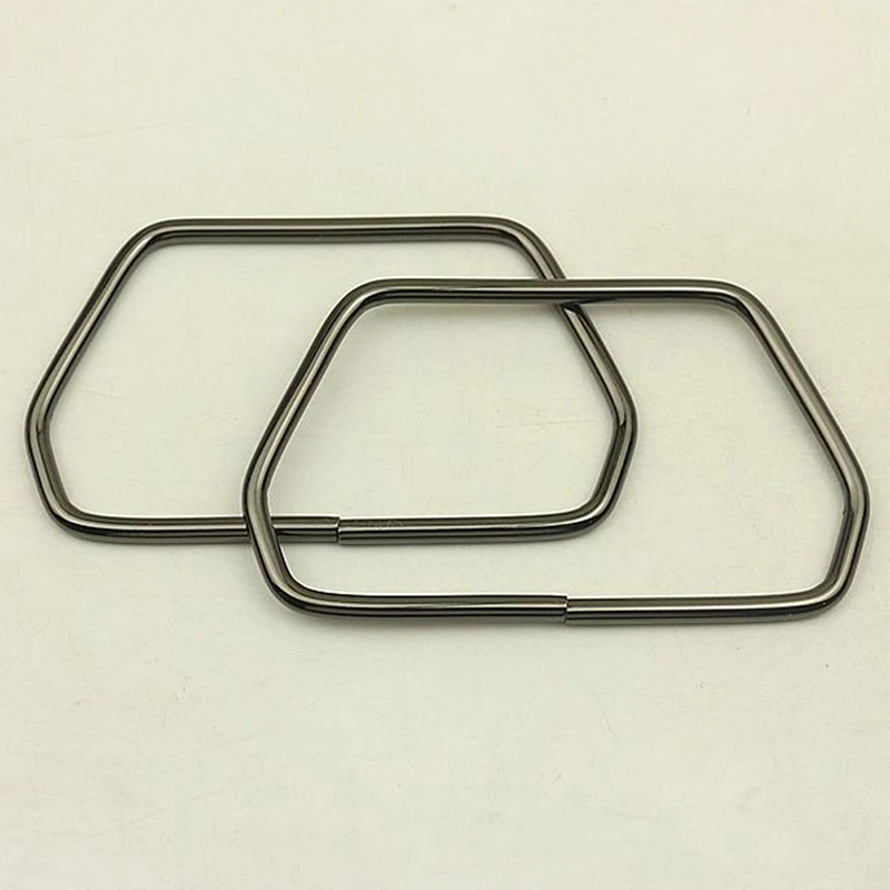 Maniglia in metallo trapezoidale esagonale da 11,7 cm per borse Borsa fai da te Accessorio Borsa Tracolla Oro Argento Telaio per borsa Hardware per bagagli - immagine 5