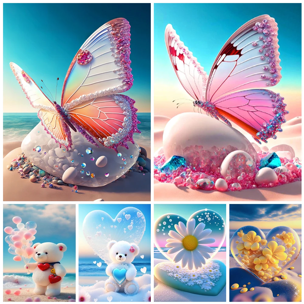 5D Diamond Painting Butterfly Heart Kit