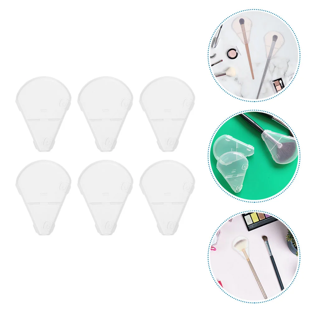 

6pcs Makeup Brush Cover Makeup Brush Protector Pen Guards Reusable Cover White