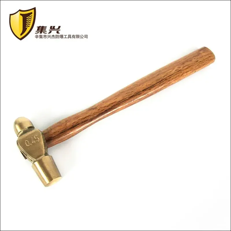 Nail Hammer, Copper Hammer, Hand Hammer, Wooden Handle, Round Head Hammer, Explosion-proof, Safe, and Sparkless Hand 1P-3P 5